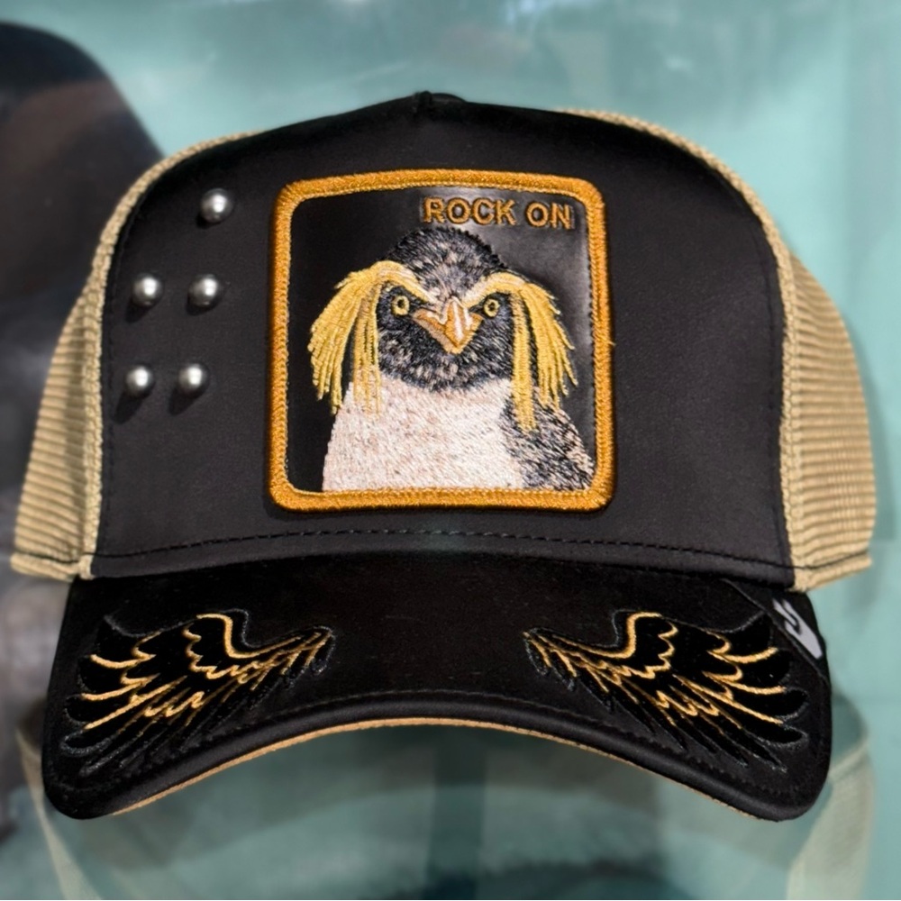 Rock On Black and Tan Trucker Hat
